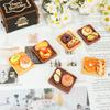 Non-Toxic 6/12/18Pcs Realistic Food Play Cream Bread And Cake Miniature Bread Basket And Tray Set Dollhouse Accessories Gift For Children