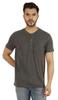 Inkmeso Solides Henley-T-Shirt für Herren Baumwolle Kurzarm T-Shirts Tasche
