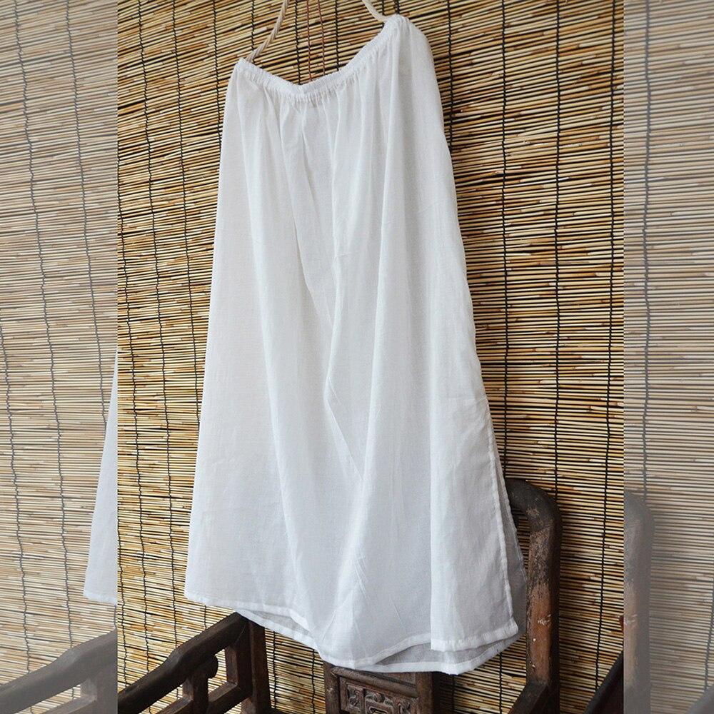 Johnature Femei Casual Fuste Albe Bumbac Vară Femei Render Fuste A-Line