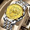 Men's Waterproof Automatic Quartz Watch with Luminous Hollow Diamond Design