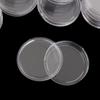 Coin Box Holders 100Pcs Clear Capsules Containers Protective Transparent