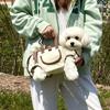 Outdoor Portable Breathable Pet Leash Backpack for Cats and Dogs, Hand-Carried and Crossbody Travel Harness for Pets