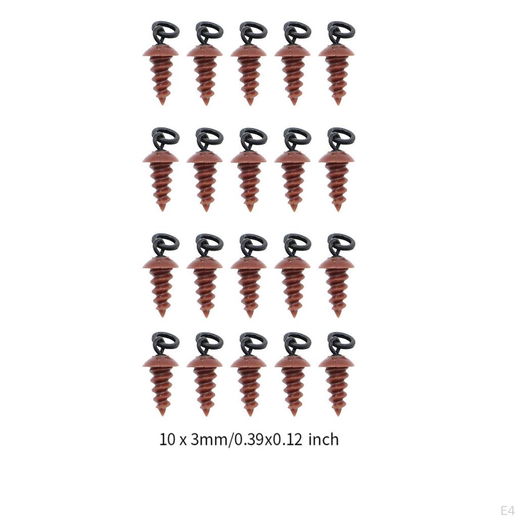 20 Fishing Lure Screws for Connecting Rig Rings And Hooks with 360° Swivels