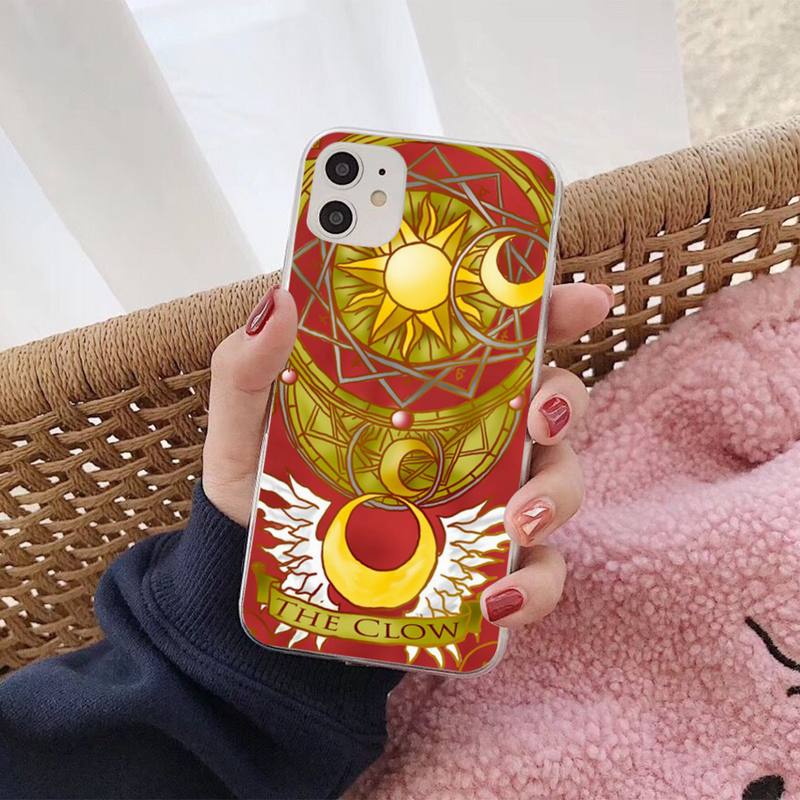 Cardcaptor Sakura Magic wand Moon Phone Case pro iphone 13 8 7 6S Plus X 5S SE 2020 XR 11 12 mini pro XS MAX