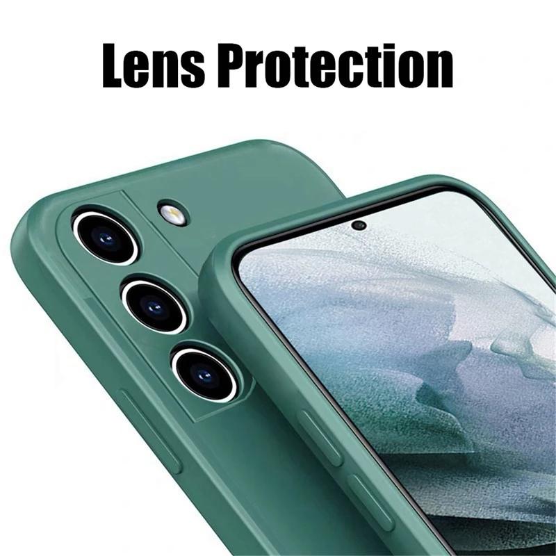 Square Liquid Silicone Soft Case For Samsung Galaxy A53 A33 A73 A23 A13 A22 A32 A52 A12 A51 M23 M13 M32 M53 S20 S21 S22 Ultra Plus Shockproof Cover