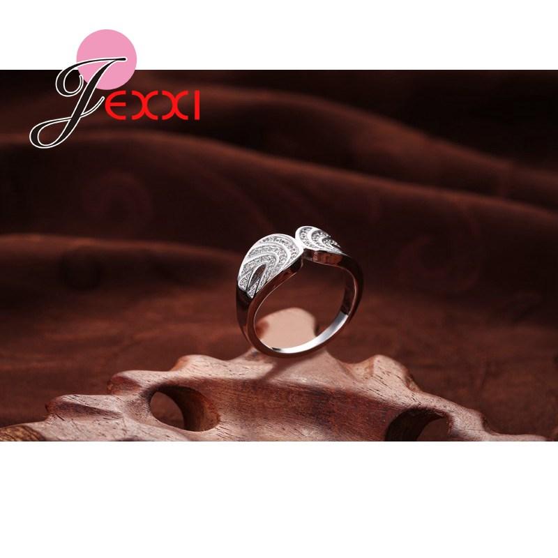 New Style Rhinestone 925 Sterling Silver Color Color Finger Rings Best Birthday Party Gifts For Friends Women Engagement Jewelry