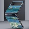 Handyhülle für Samsung Galaxy Z Flip 3 4 5 6 7 Faltbar Für Samsung Z Flip4 Flip5 PC Hartschale Claude Monet Garten Malerei Kunst
