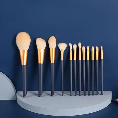 12 Stück Make-up-Pinsel Xingdong Make-up-Werkzeugset Make-up-Pinsel Komplettset Weiches Haar Rouge Lidschattenpinsel