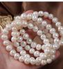 Elegante Natürliche Süßwasserperlenarmbänder für Damen Weißes Barockperlen-Charm Elastisches Armband Feiner Schmuck Hochzeitsparty 8-9mm