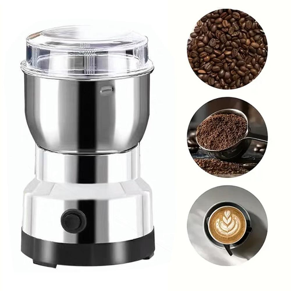 Electric Stainless Steel Coffee Bean Grinder Nut Spice Mixing Grinder 350ml Large Capacity Coffee Grinder Restaurants Household