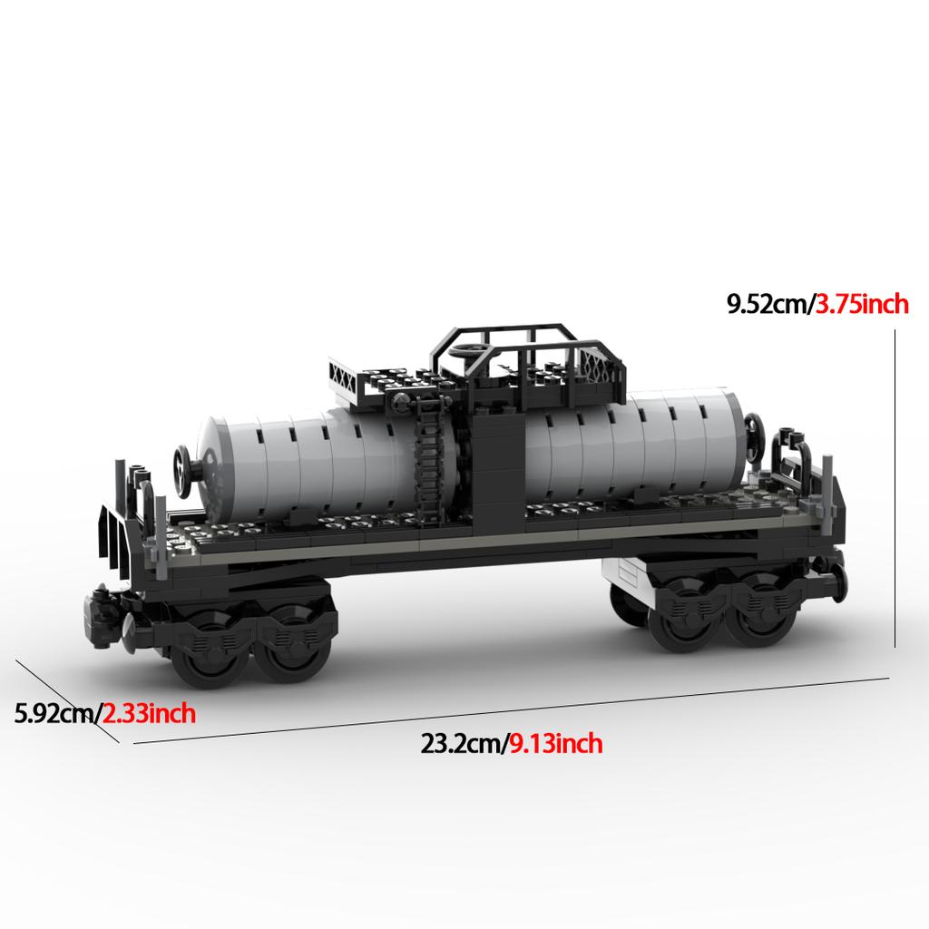 MOC Creative DIY Train Base Boiler Transport Vehicle Urban Retro Carriage Container Brick Playset Children's Toys Playsetss