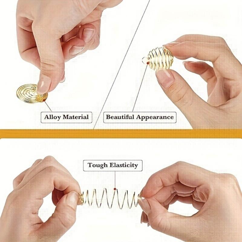 30 Pieces Unique Jewelry Pendant Hollow Ball Spring Pendant Jewelry Charm DIY Necklace Pendants for DIY Necklace Jewelry