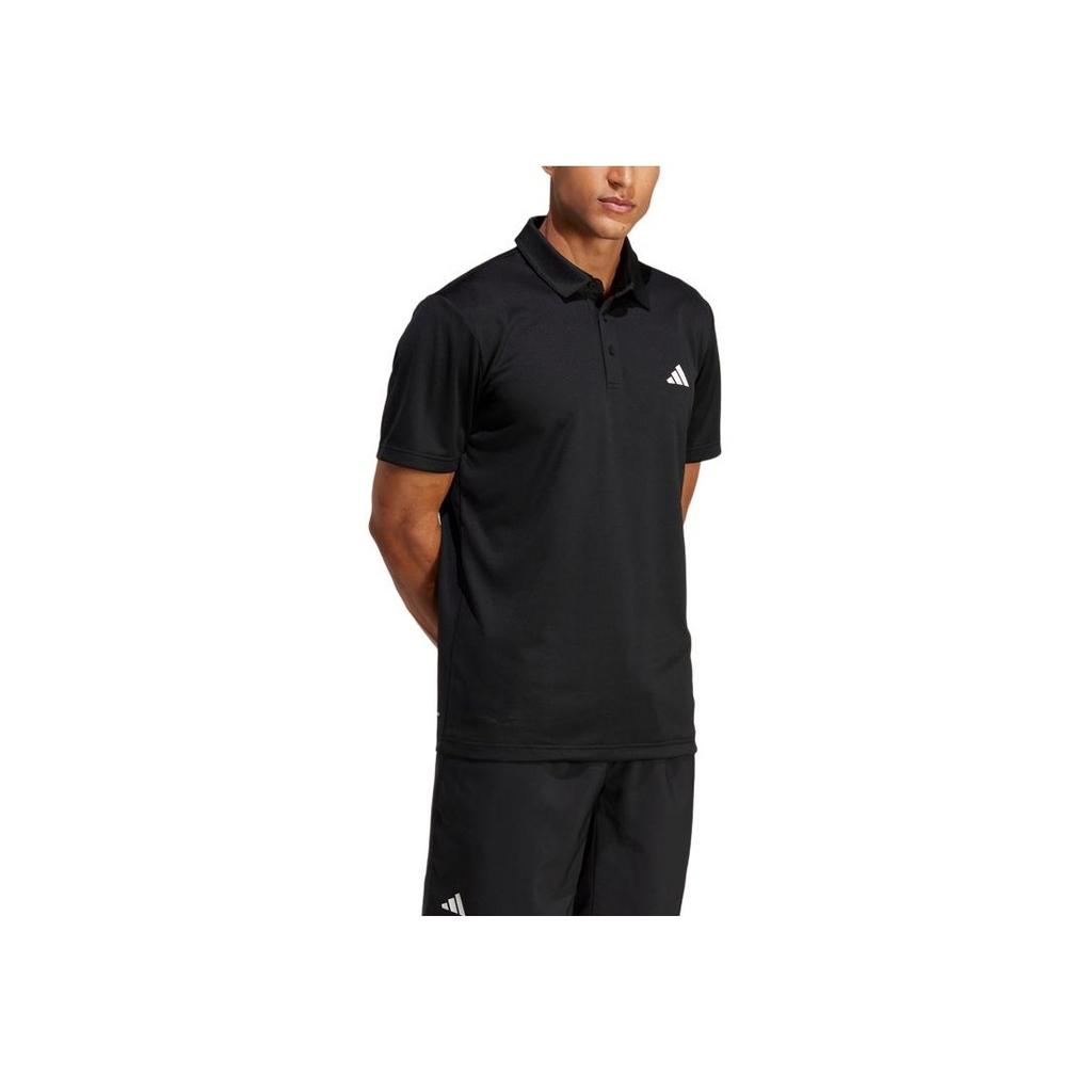 Adidas Pure Logo Tennis Polo Shirt Men Tops Black HR8730