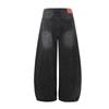 European and American scimitar pants retro loose jeans hot diamond personalized fashionable wide-leg pants men