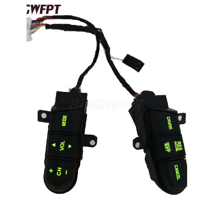Red Green Backlight Steering Wheel Audio Control Switch 36770-SNA-A12 36770SNAA12 Cruise For Honda Civic Jazz /Fit 2006-2011 Green backlight