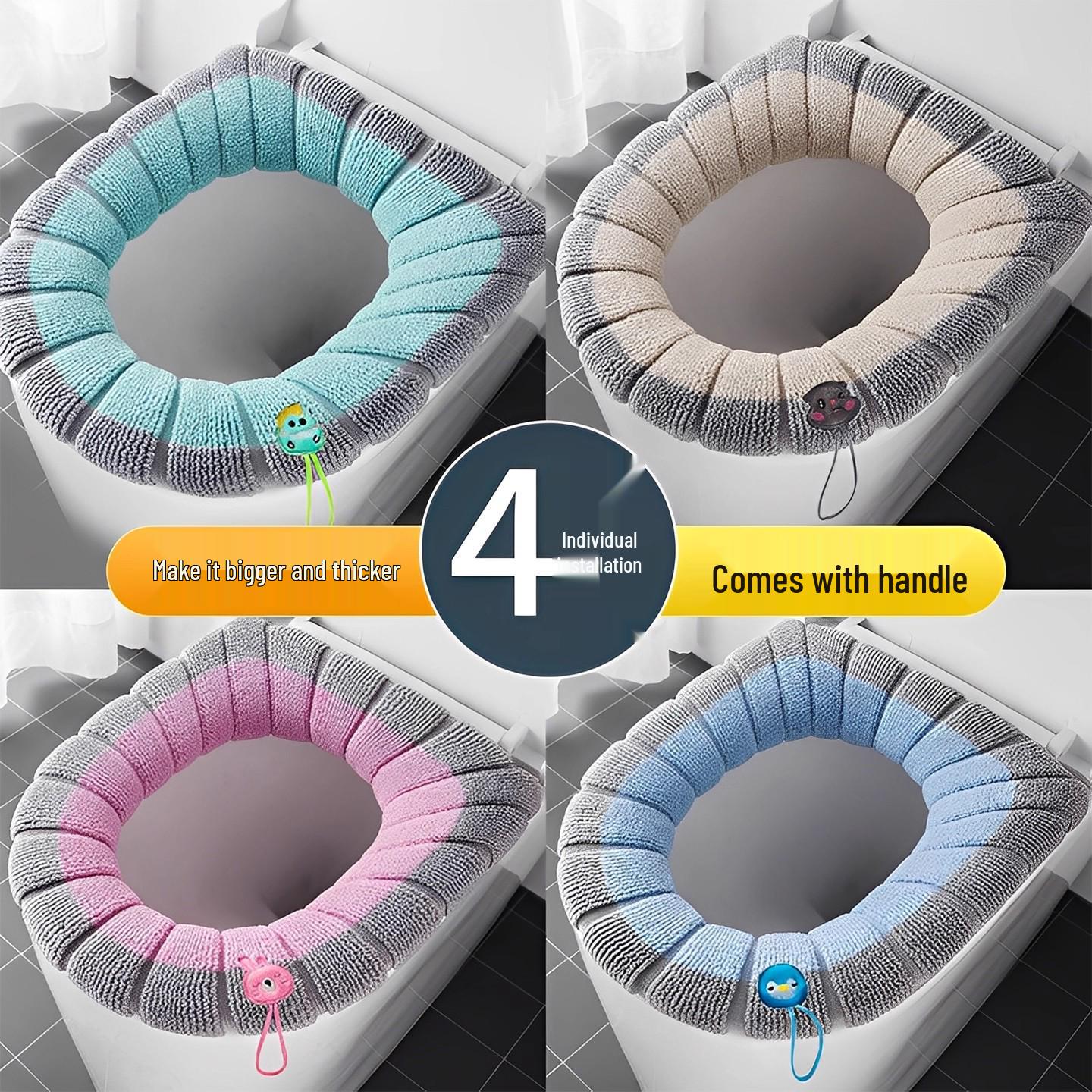 

Newcomer Exclusive: Thick Knitted Universal Toilet Seat Cushion for All Seasons