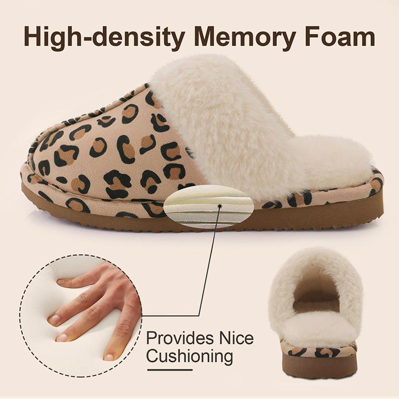 Fashion Crestar Women Fashion Fuzzy Home Slippers Winter Warm Soft Soles Non-slip House Shoes New Memory Foam Bathroom Platform Slipper