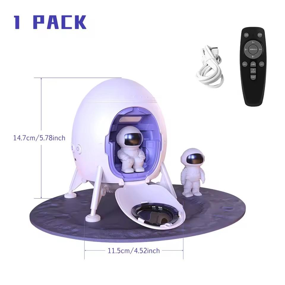 

Space Lander Astronaut Galaxy Light Projector Spacecraft Night Light For Bedroom Room Decor Or Chritmas Gift Color Adjustable FD65 белый