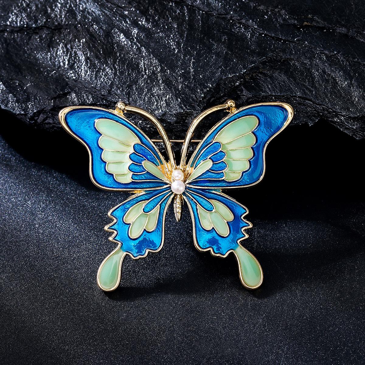 

Новая брошь-бабочка из сплава с цветной эмалью, высококачественная женская корсажная брошь для блейзера, изысканная булавка для одежды
