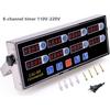 Kitchen Commercial Stainless Steel Digital Display Key Intelligent Blue Eight-Channel Automatic Countdown Timer Reminder Timer3