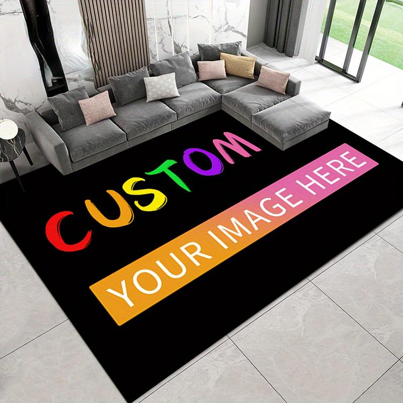 1pc Personalized Area Mat with Anti-Slip Silica Gel Bottom-Customized Mat Mat with Your Photo & Text - Soft, Durable, Washable -