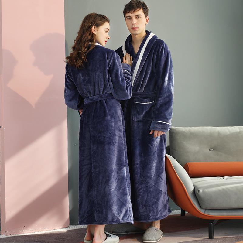 Plus Size Flannel One-Piece Pajamas for Men and Women