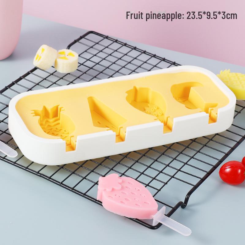 

Силиконовая форма для мороженого и сырных палочек для домашнего мороженого Pineapple Design жёлтый