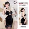 Sex Underwear Sexy Hollow High Slit Cheongsam Hot Temptation Naked Back Large Size Pajamas Skirt Uniform Wholesale 2491