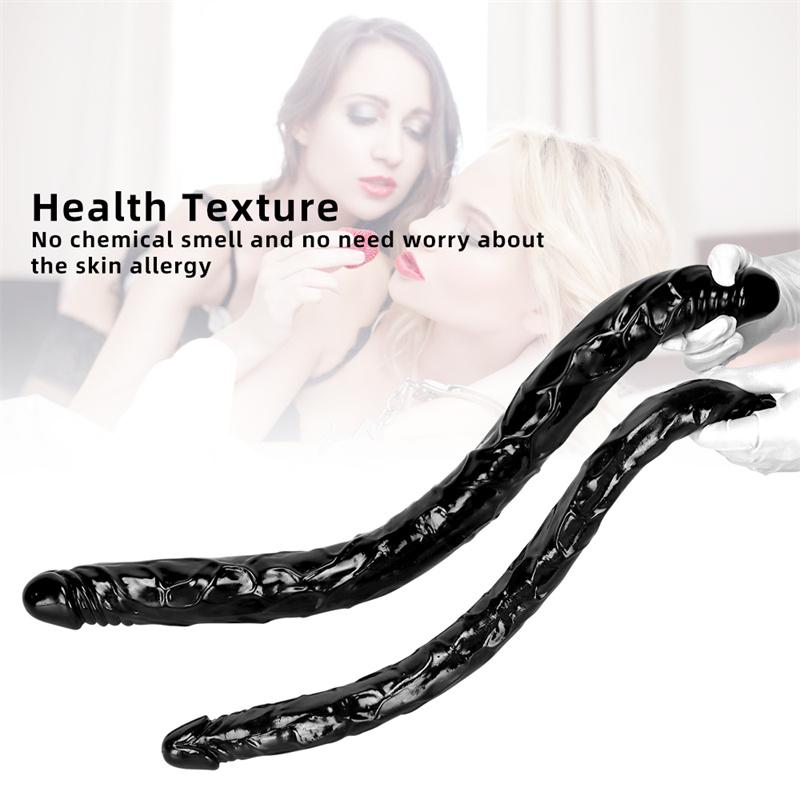 Simulare cu două capete Super-lung Super-mare Simulare Dildo cu două capete Simulare Penis Dildo Produse pentru adulți