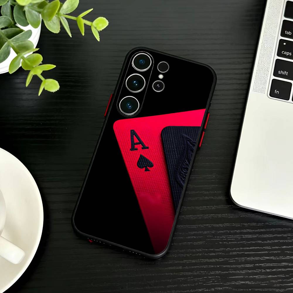 P-poker  Phone Case For Samsung S26,S25,S24,S23,S22,S21,S20,Ultra,Plus,FE Black Soft Cover
