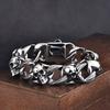 Hip-hop Accessories, New Titanium Steel Skull Men's Bracelets, Personalized Punk Domineering Bracelets for Men
