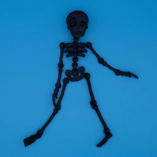 Poseable Skeleton Fridge Magnet 3D Printed Articulated Full Body Skeleton with Movable Joints Halloween Mini Skull Fridge Magnets for Home Decor