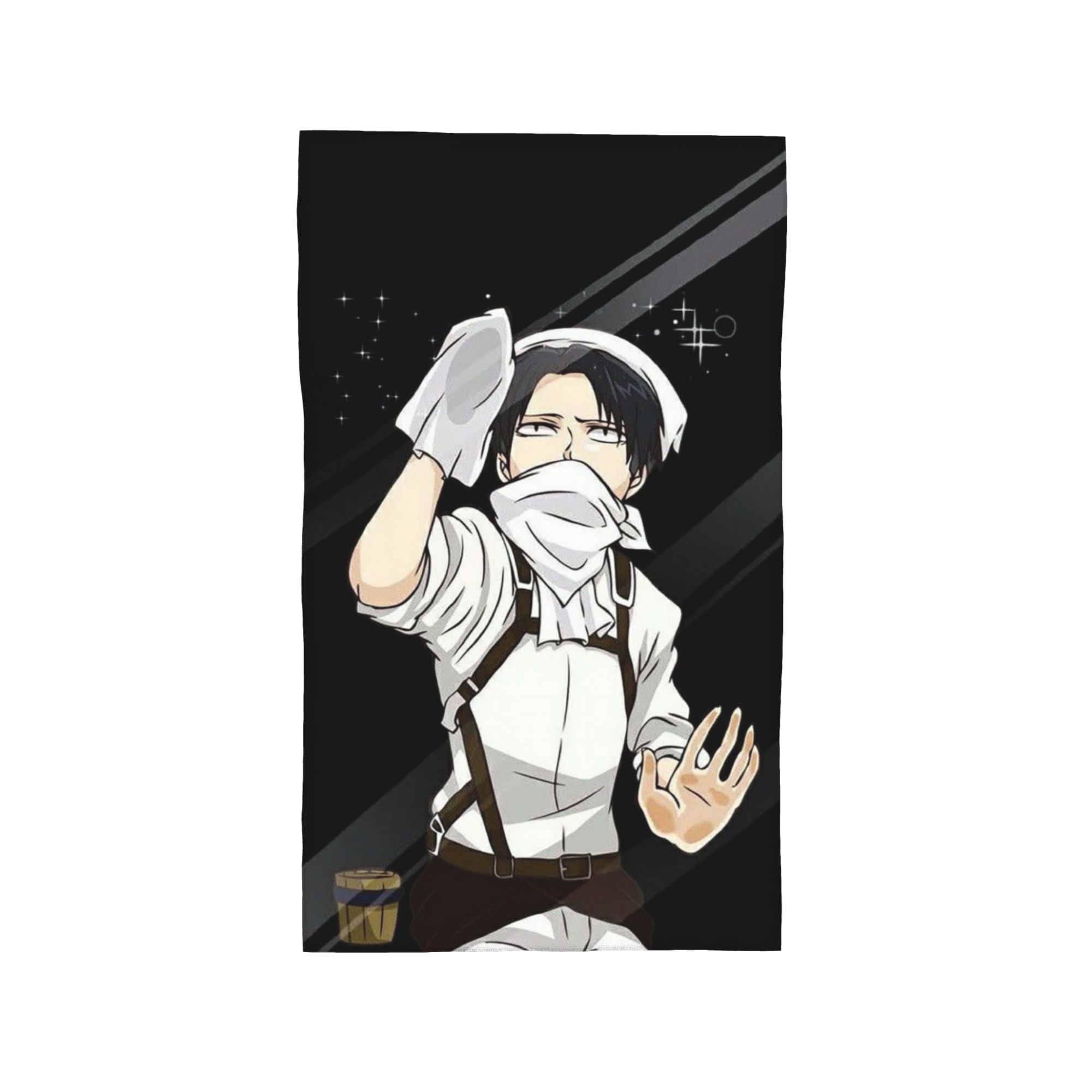 

Levi Ackerman Attack on Titan Soft Face Towel Quick Dry Pool Bath Cotton Towels Absorbent W40*H60(CM)