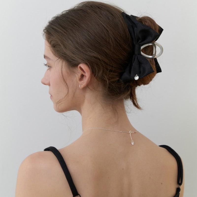 

CARRY BARRETTE Carry Barrette Wide Ribbon Hair claw Black