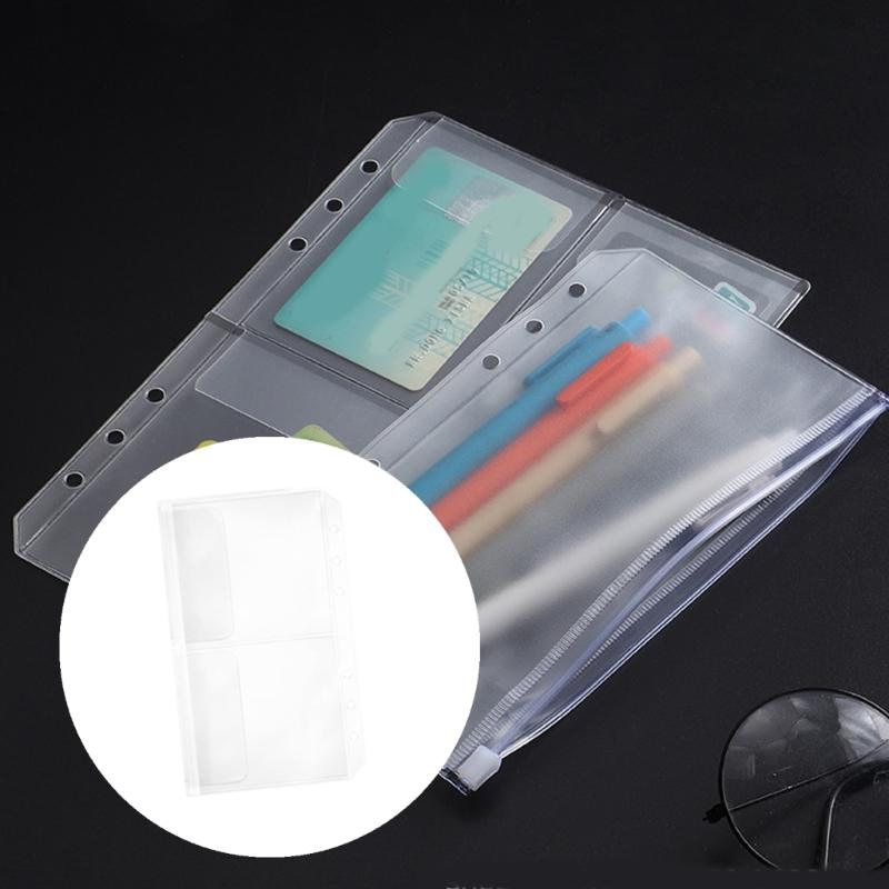 20 Pieces Clear PVC A6 Organizers Sleeves Durable Waterproof Sheet Protectors Stationery Holder For Journals And Diaries