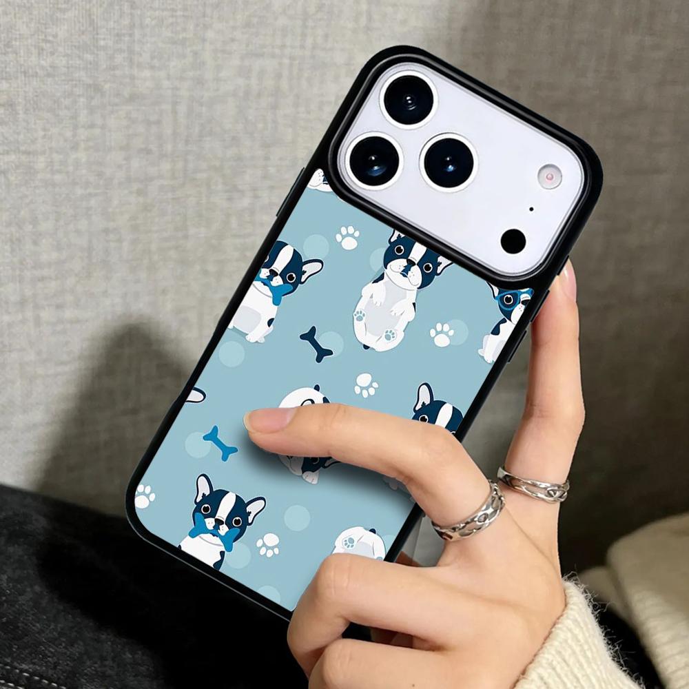 Capa Case for iPhone 17 Air 16 Pro Max 15 Plus 11 13 Mini 14 12 Back Phone Cover French Bulldog Beagle Dogs