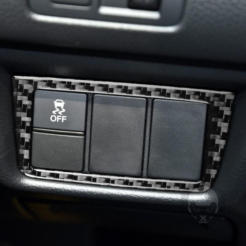 Real Carbon Fiber Car Accessories Dashboard Button Decorative Cover Soft Sticker For Honda Accord 10th Gen 2018