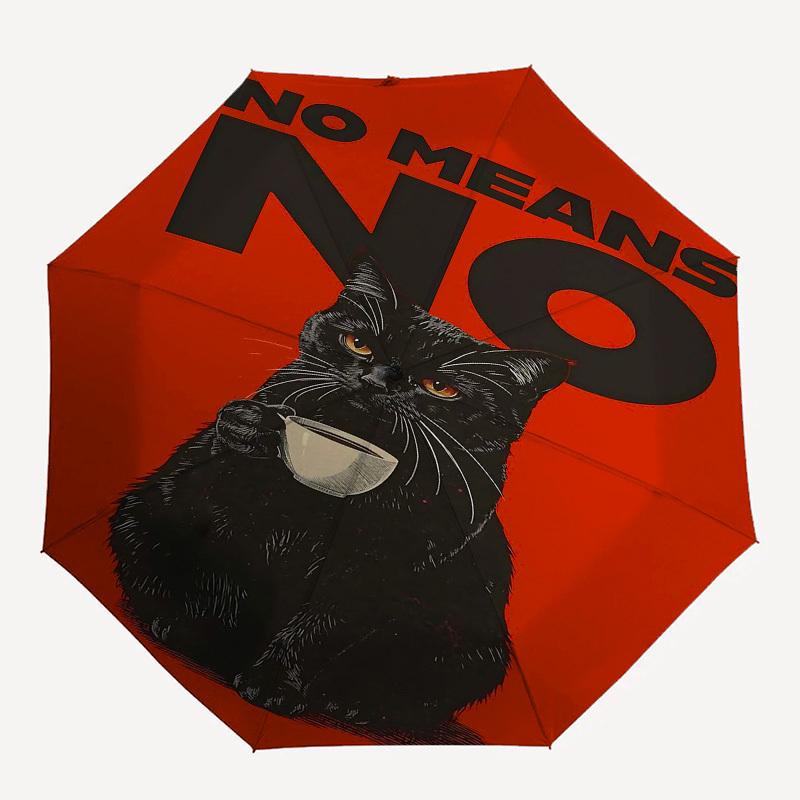 

1pc No Means No Automatic Open/Close Umbrella with 8-Rib Windproof Canopy10166