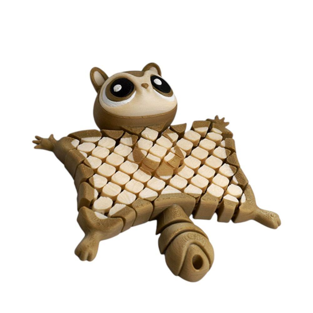 Cute Flying Squirrel Pendant Creative 3D Printed Simulation Toy Model Display