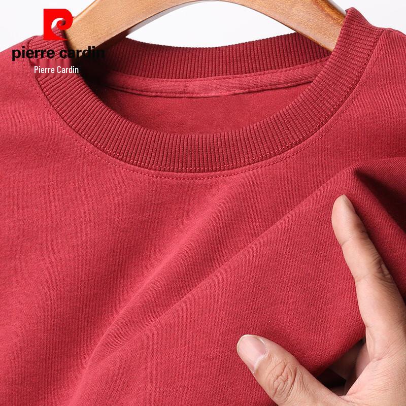 Pierre Cardin Men's Solid Round Neck Pullover Sweatshirt