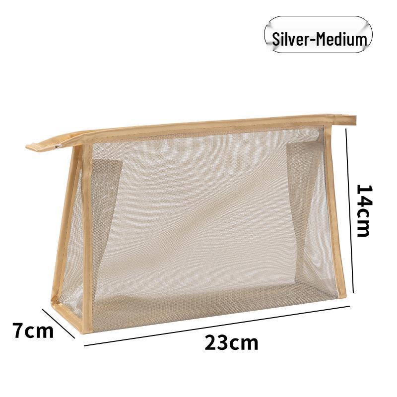 Portable Multi-Functional Mesh Makeup Bag for Lipstick and Cosmetics Storage