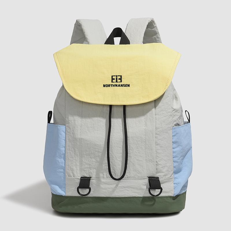 Outdoor Color Contrast Backpack Lightweight Student Color Contrast Schoolbag Travel Backpack