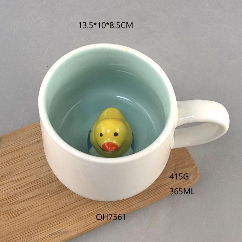 Uroczy Kreskówkowy Ceramiczny Kubek na Wodę Kubek 3D Dinozaur Zielony Kubek do Kawy Kreatywny Kubek Dinozaur