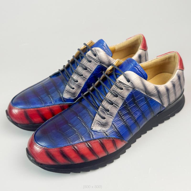 Fashion New Genuine Leather Casual Shoes for Men, British Patent Leather Lace-up, a Trendy Men's Leather Shoe Zapatos Sapat A26