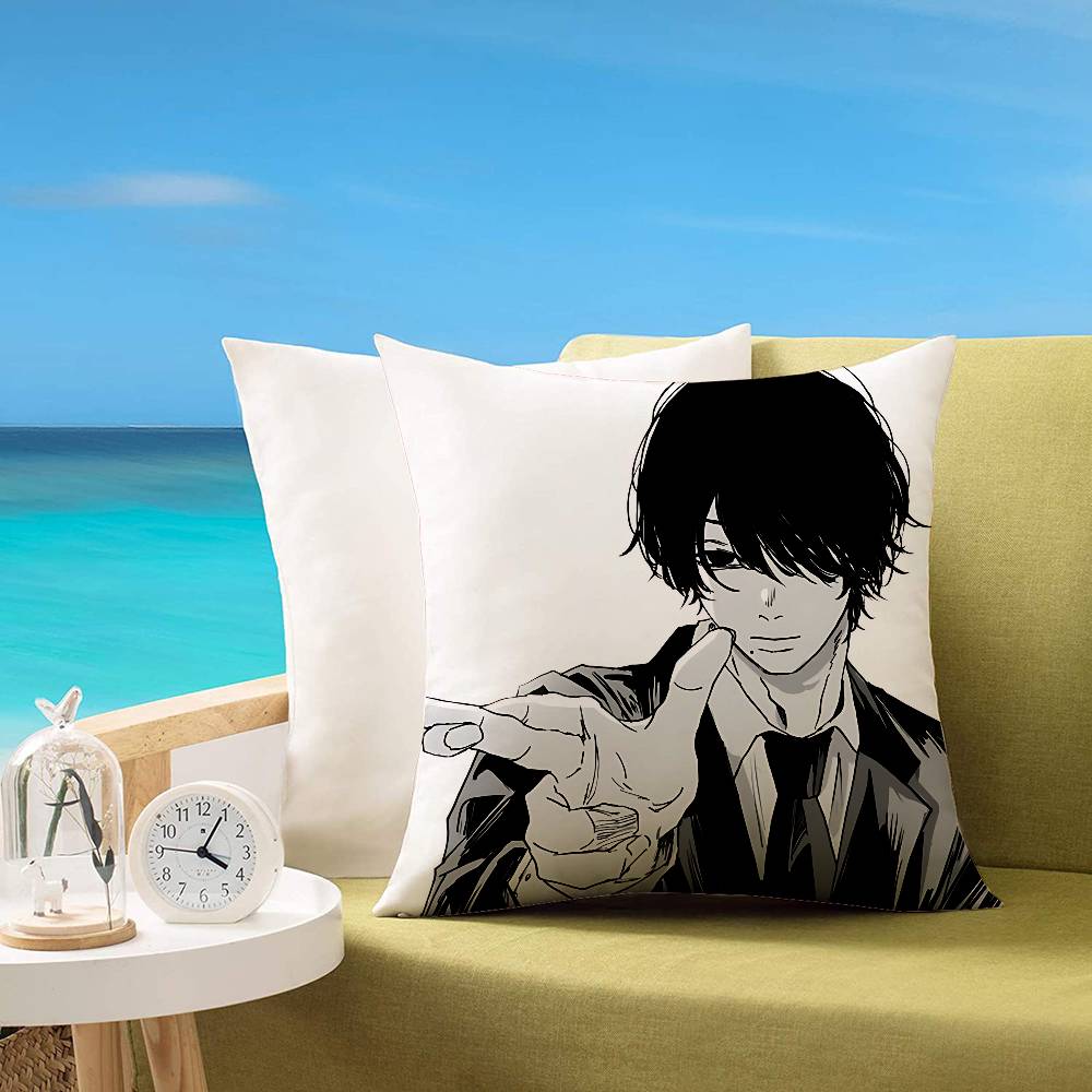 Cchainsaw Man Yoshida Cute Customizable Square Pillowcases Stylish And Soft Perfect For Beds Cars And Sofas
