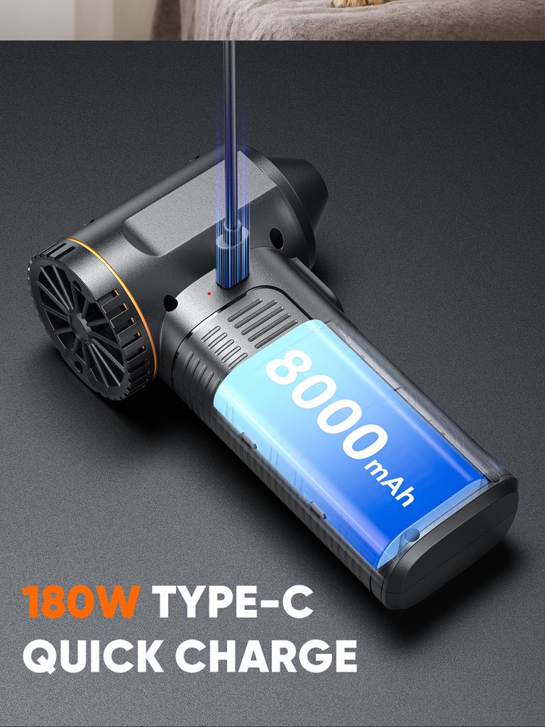 F11 Turbo Jet Blower Powerful Air Blower With 3 Nozzles Portable Electric Air Duster Brushless Turbo Jet Fan 65m/s Wind Speed