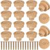 Furniture Hardware Wooden Handles Cupboard Door Handle Round Wardrobe Handle  Kitchen