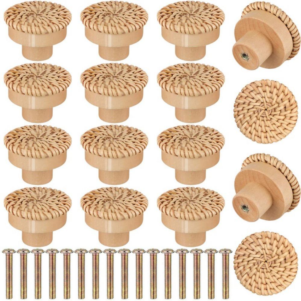 Furniture Hardware Wooden Handles Cupboard Door Handle Round Wardrobe Handle Kitchen