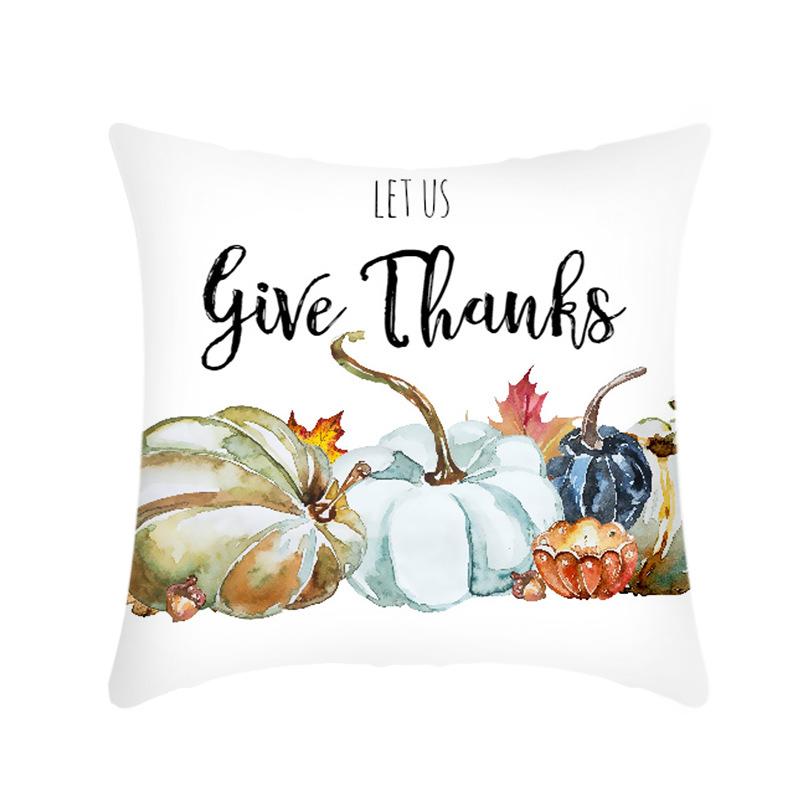 Feiertag Thanksgiving Kissenbezug Plüsch Bedruckt Sofa Wohnzimmer Bett Büro Kissenbezug Enthält keinen Kissenkern
