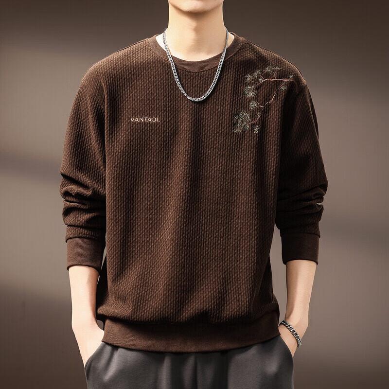 Men s New Chinese Style Embroidered Pullover Sweatshirt 5XL